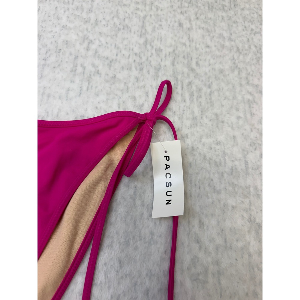 PacSun Swim Womens Pink Side Tie Bikini Bottoms Large NWT 0339-066 - Picture 2 of 5